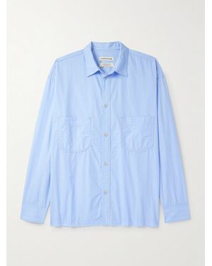 A Kind Of Guise Telmen Striped Organic Cotton-poplin Shirt - Blue