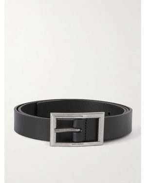 Saint Laurent 3Cm Leather Belt - Black