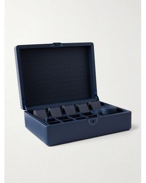 Wolf Earth 5 Piece Watch Box - Blue