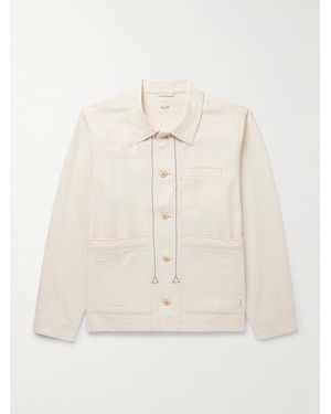 Folk Lunar Crinkled Cotton-canvas Shirt Jacket - Natural