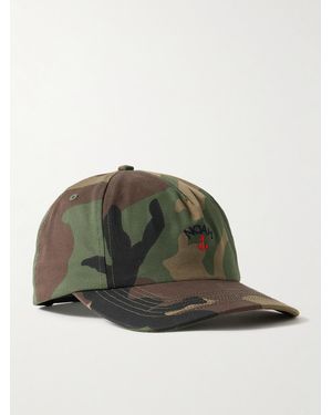 Noah Anchor Logo-Embroidered Camouflage-Print Cotton-Twill Baseball Cap - Green
