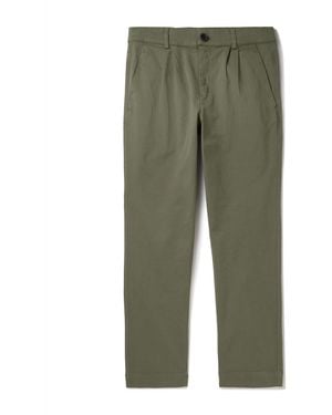 MR P. Tapered Pleated Garment-Dyed Cotton-Blend Twill Pants - Green