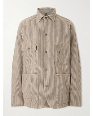 Kapital Pinstriped Cotton-blend Twill Jacket - Natural