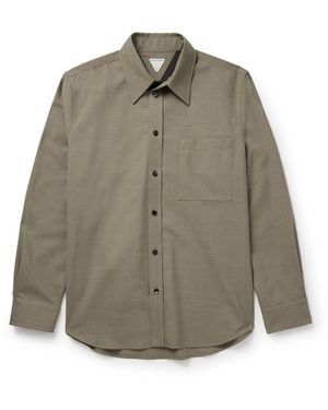 Bottega Veneta Wool-Twill Shirt - Gray