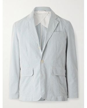 Alex Mill Mill Striped Cotton-Seersucker Blazer - Grey
