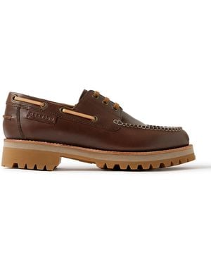 Grenson Dunstan Leather Boat Shoes - Brown