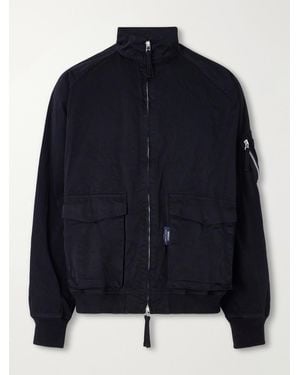 Comme des Garçons Twill Bomber Jacket - Blue