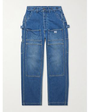 Kapital Lumber Straight-Leg Panelled Jeans - Blue