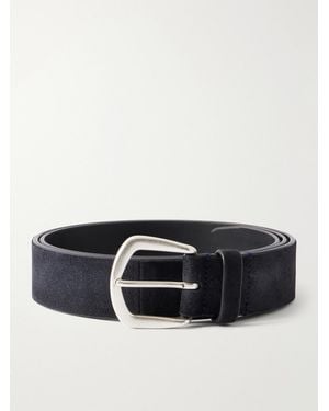 Officine Creative 3.5Cm Suede Belt - Black