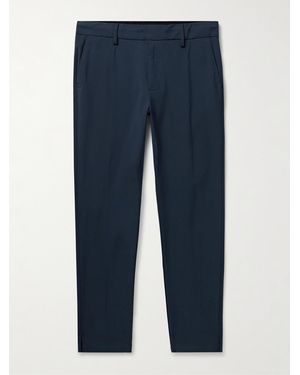 James Perse Golf Slim-Fit Stretch Cotton-Blend Trousers - Blue