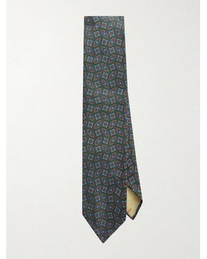 Rubinacci 9Cm Silk-Jacquard Tie - Blue