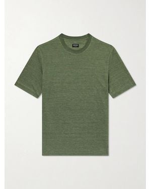 ZEGNA Oasi Knitted Linen T-shirt - Green