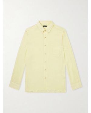 Tom Ford Lyocell-gabardine Shirt - Yellow