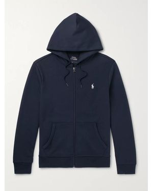 Polo Ralph Lauren Jersey Zip-up Hoodie - Blue