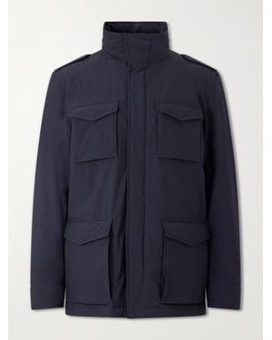 Herno Four Pockets Woven Jacket - Blue