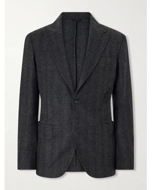 De Petrillo Faro Wool And Cashmere-Blend Blazer - Black