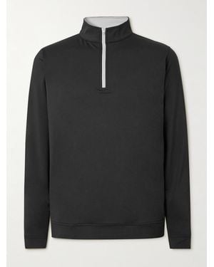 Peter Millar Perth Performance Tech-jersey Half-zip Golf Top - Black