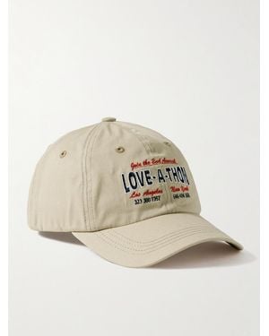 Corridor NYC Embroidered Organic Cotton-Twill Baseball Cap - Natural