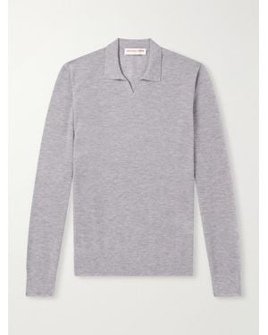 Orlebar Brown Bresson Cashmere Polo Shirt - Grey