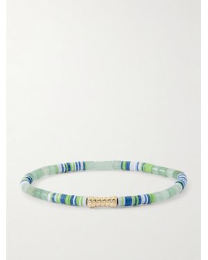 Luis Morais 14-karat Gold Green Aventurine Beaded Bracelet