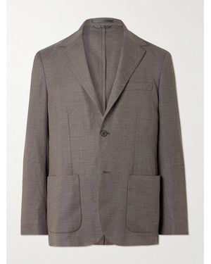 Sunspel Textured Wool-Blend Suit Jacket - Grey