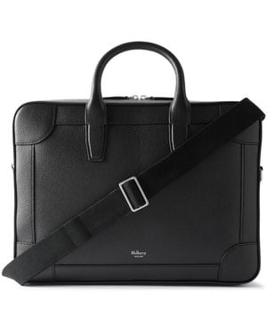 Mulberry Belgrace Full-Grain Leather Briefcase - Black