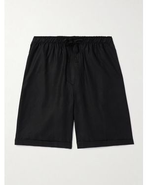 CDLP Straight-Leg Lyocell Pyjama Shorts - Black