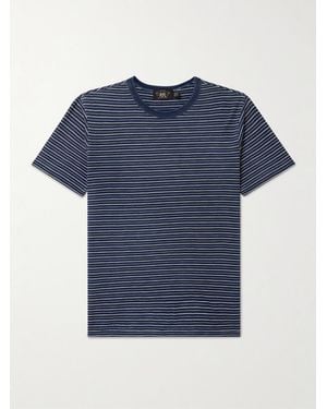 RRL Striped Cotton-Jersey T-Shirt - Black