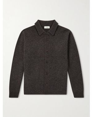 FRAME Wool And Yak-Blend Cardigan - Black