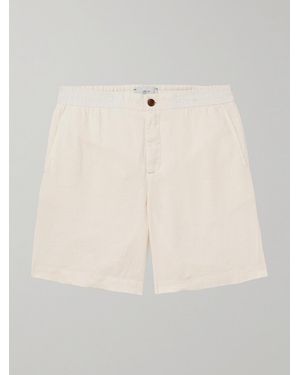 MR P. Straight-leg Linen Shorts - Natural