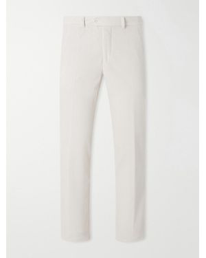 Rubinacci Modaluca Tapered Cotton-Corduroy Pants - White
