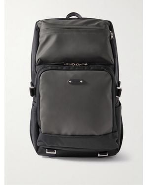 master-piece Spec Cordura-Trimmed Mastertex-09 And Leather Backpack - Black