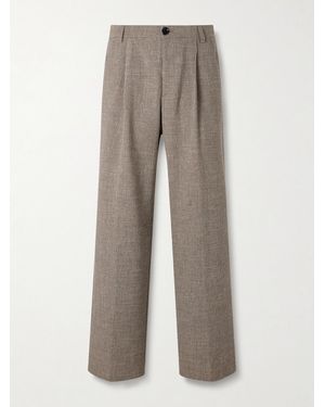 Oliver Spencer Orsman Wide-Leg Gingham Woven Trousers - Grey