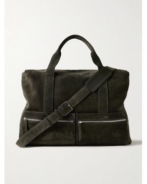Metier Racer 53 Weekender aus Veloursleder - Schwarz