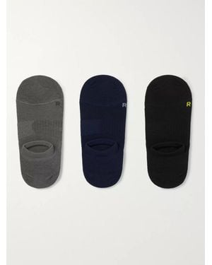 MR P. Three-Pack No-Show Stretch-Knit Socks - Blue