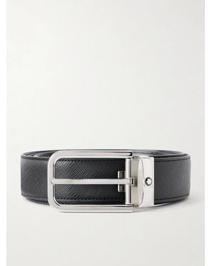 Montblanc 3.5Cm Sartorial Leather Belt - Black