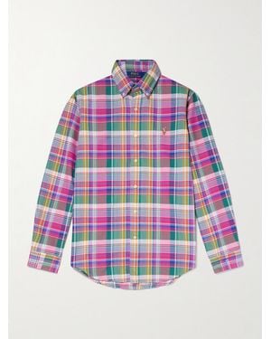 Polo Ralph Lauren Logo-embroidered Checked Cotton-flannel Shirt - Multicolour