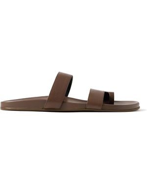 The Row Hugh Full-Grain Leather Sandals - Brown