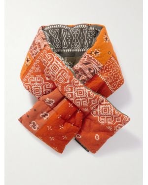 Kapital Kesa Reversible Quilted Bandana-Print Cotton-Flannel Scarf - Red