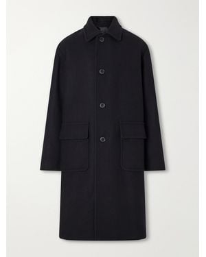 Dries Van Noten Oversized Wool-Blend Coat - Blue