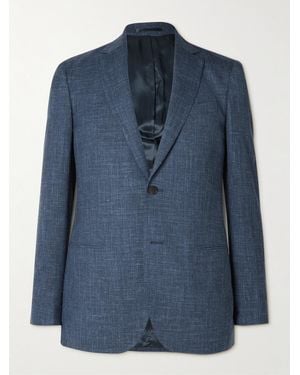 MR P. Virgin Wool, Silk And Linen-Blend Suit Jacket - Blue