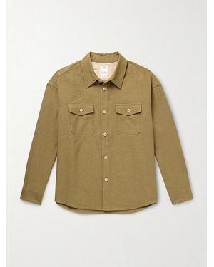 Visvim Wool And Linen-Blend Overshirt - Green