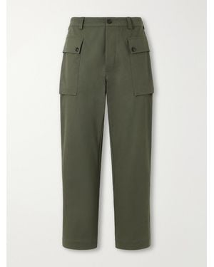 Ghiaia Webster Tapered Cotton-Blend Twill Cargo Trousers - Green