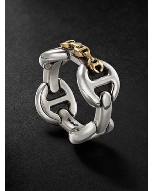 Hoorsenbuhs Affix Quad Sterling And 18-Karat Ring - Black
