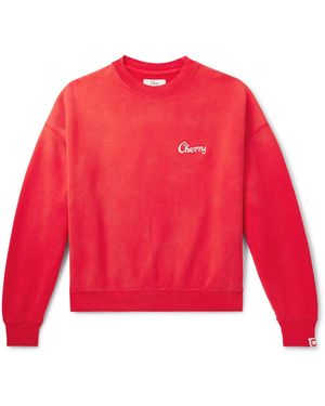 CHERRY LA Logo-embroidered Cotton-jersey Sweatshirt