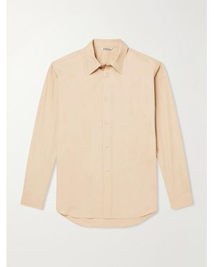 AURALEE Finx Cotton-Poplin Shirt - Natural