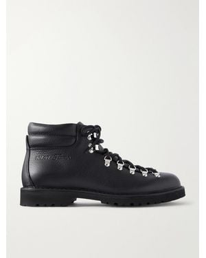 NN07 Fracap M127 Textured Leather Hiking Boots - Black