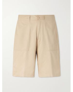 Ralph Lauren Straight-Leg Silk-Twill Shorts - Natural