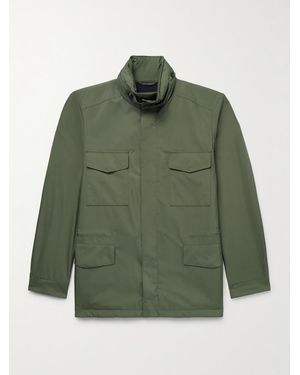 Loro Piana Traveller Windmate Storm System® Shell Hooded Field Jacket - Green