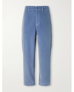 Casey Casey Albello Straight-Leg Cotton-Corduroy Trousers - Blue